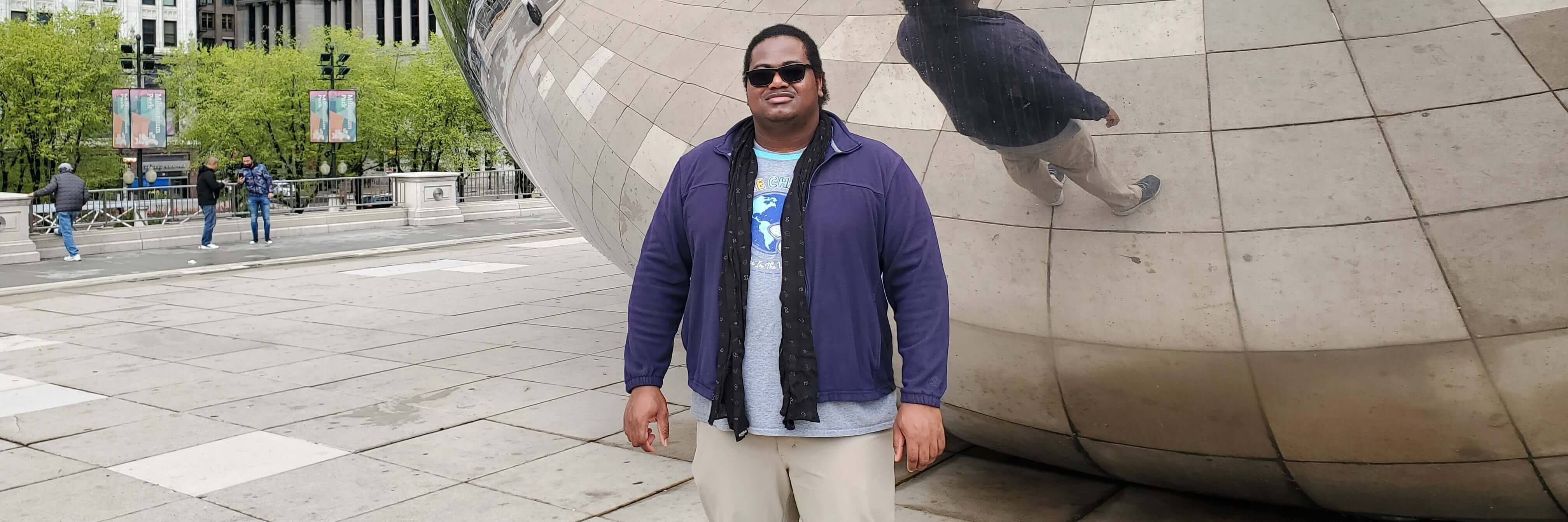 A picture of Kurt Brown at The Cloud Gate in Chicago